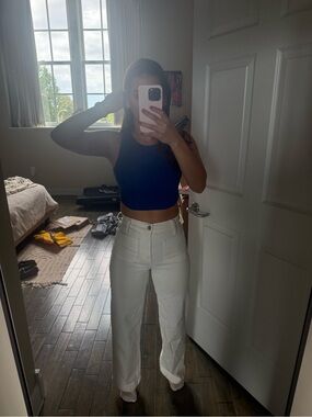 Madewell high waisted straight leg jeans